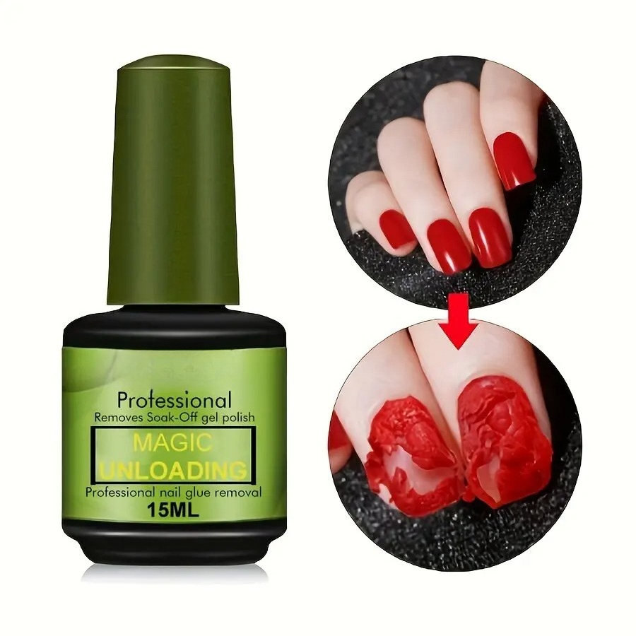 Nail Art Gel Polish - กาวติดเล็บมหัศจรรย์ 15 มล. สำหรับทำเล็บเจล ล้างออกง่าย น้ำยาทำความสะอาดปลายเล็บสังเคราะห์