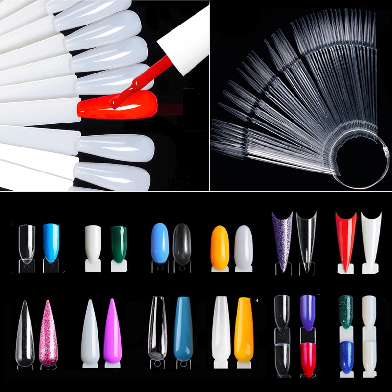 Nail Art Natural - เล็บ Sticks ธรรมชาติสีเล็บ Swatch แผนภูมิแหวนเล็บปลอมเจล Polish