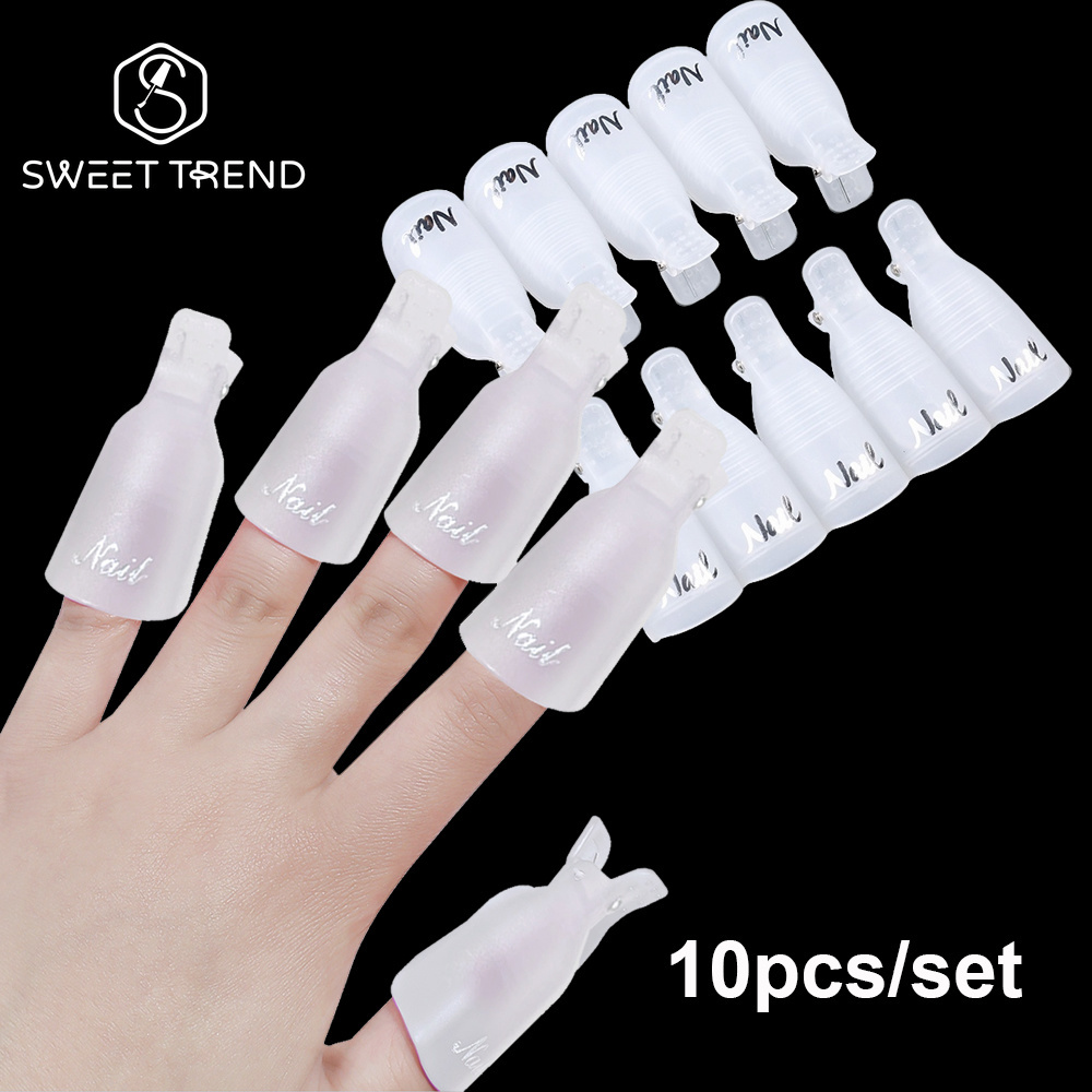 Nail Art Gel Polish - ชุดอุปกรณ์ถอดเจลเล็บอะคริลิคแบบพลาสติก 10 ชิ้น/ชุด ยี่ห้อ SWEET TREND