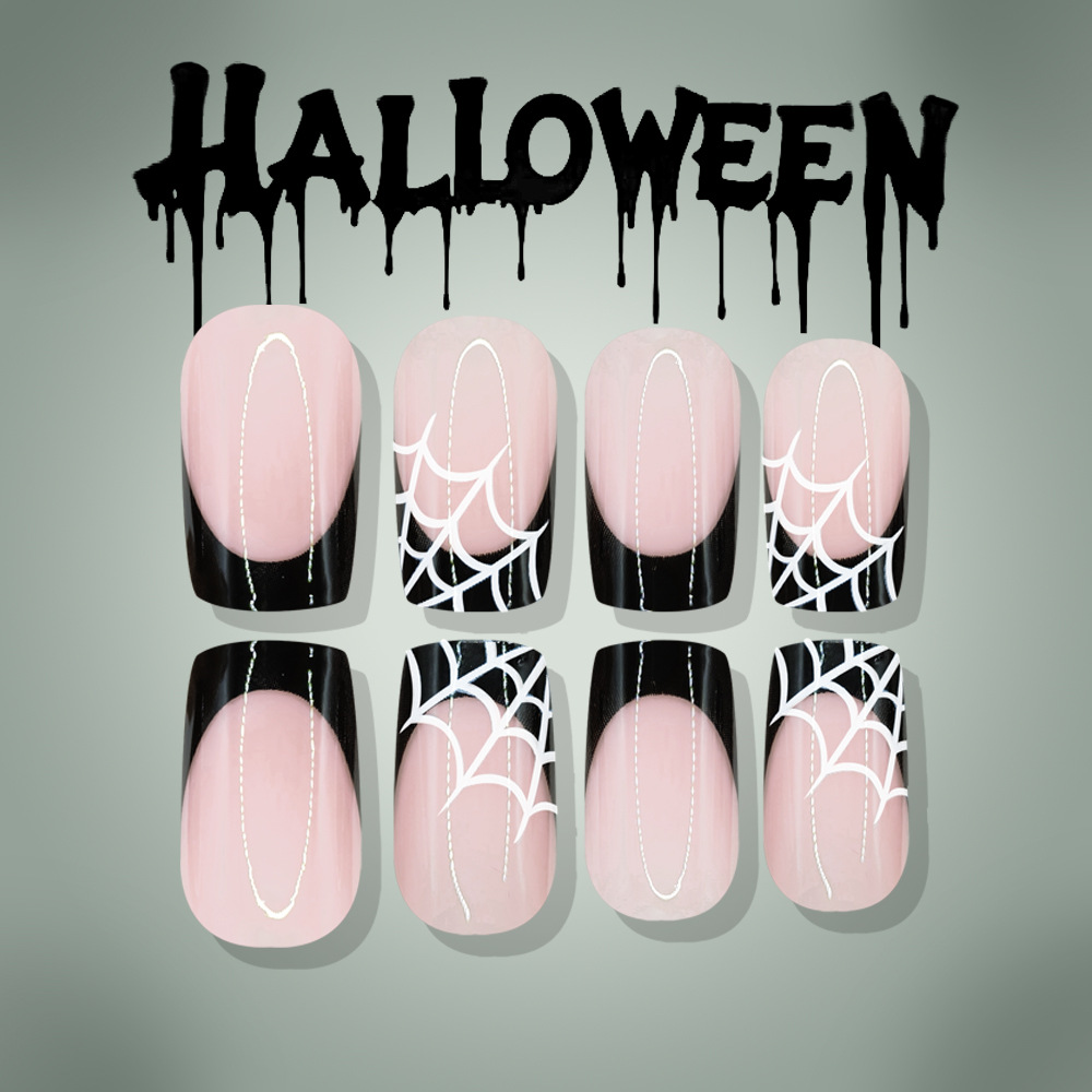 24 ชิ้น เล็บปลอมลายฮาโลวีน สีช - Nail Art Jelly บทวิจารณ์และราคา