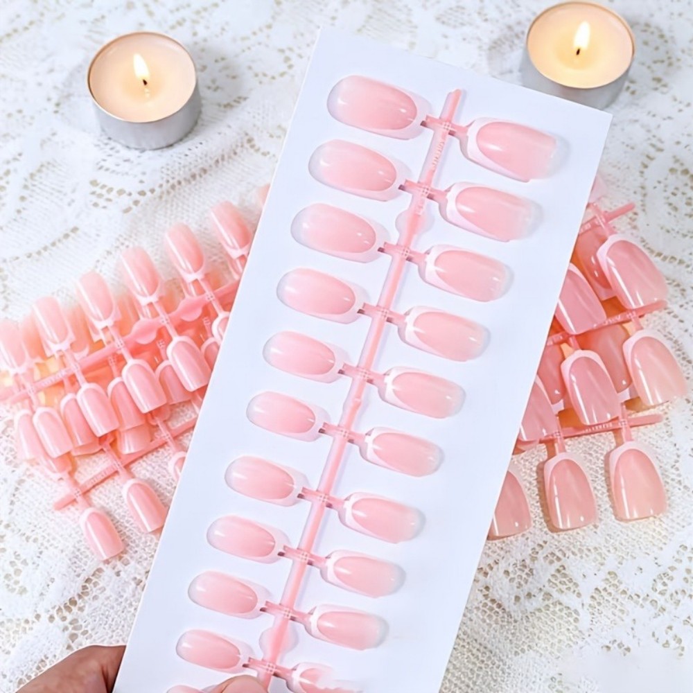 120 ชิ้น เล็บปลอมทรงสั้นทรงเหล - Nail Art Natural บทวิจารณ์และราคา