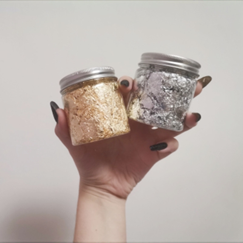 เลียนแบบทองคำสีกุหลาบเงินทองแด - Nail Art Gold บทวิจารณ์และราคา