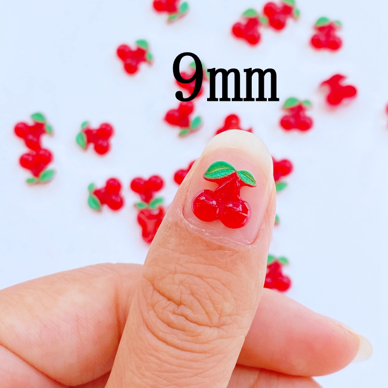 50 ชิ้น เรซิ่น ลายเชอร์รี่สีแด - Nail Art Red Cherry บทวิจารณ์และราคา