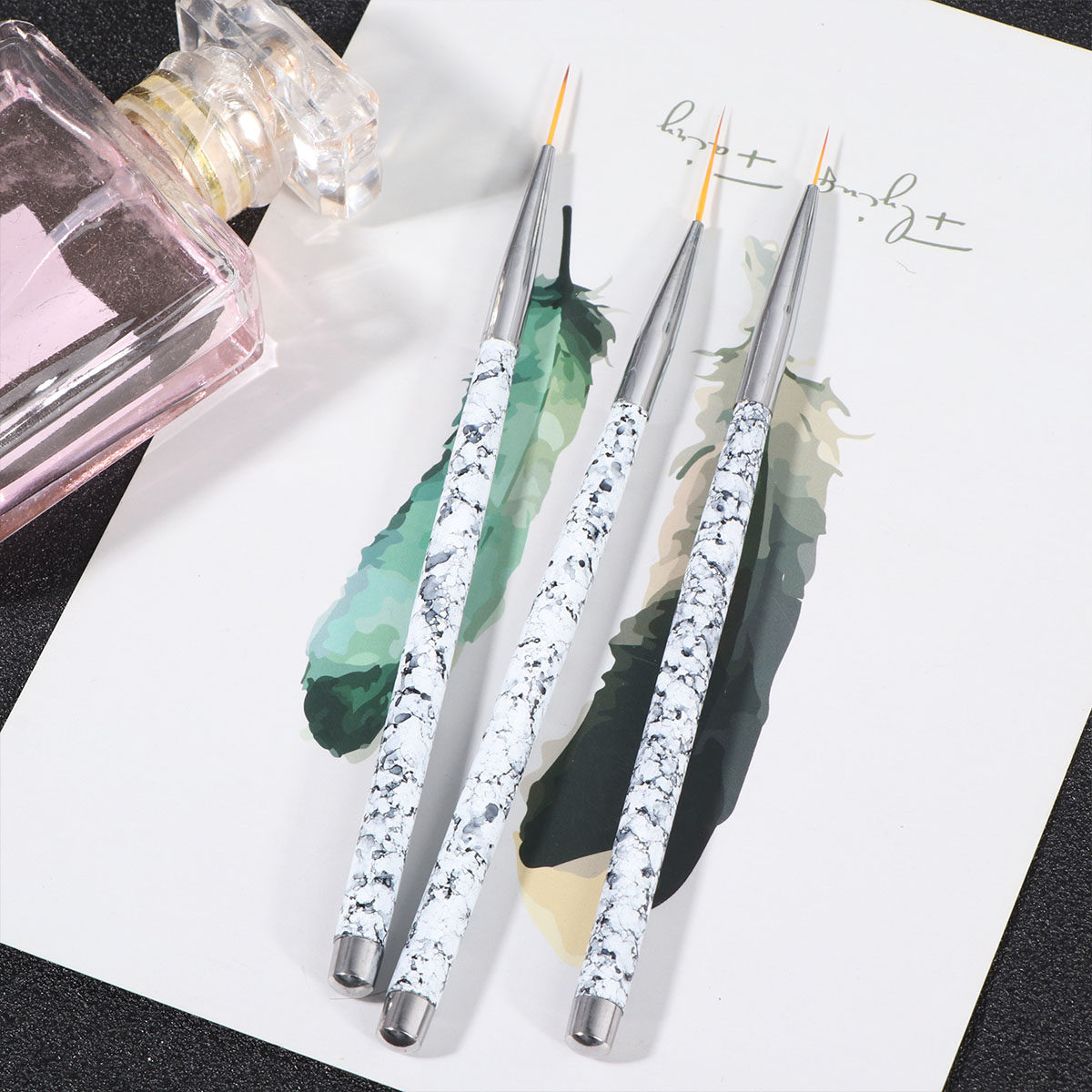 ชุดแปรงเพ้นท์เล็บ 3 ชิ้น ขนแปร - Nail Art Natural บทวิจารณ์และราคา