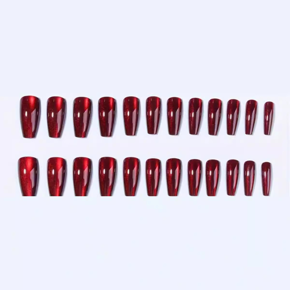 24 ชิ้นตาแมวสีแดงสวมเล็บเชอร์ร - Nail Art Red Cherry บทวิจารณ์และราคา