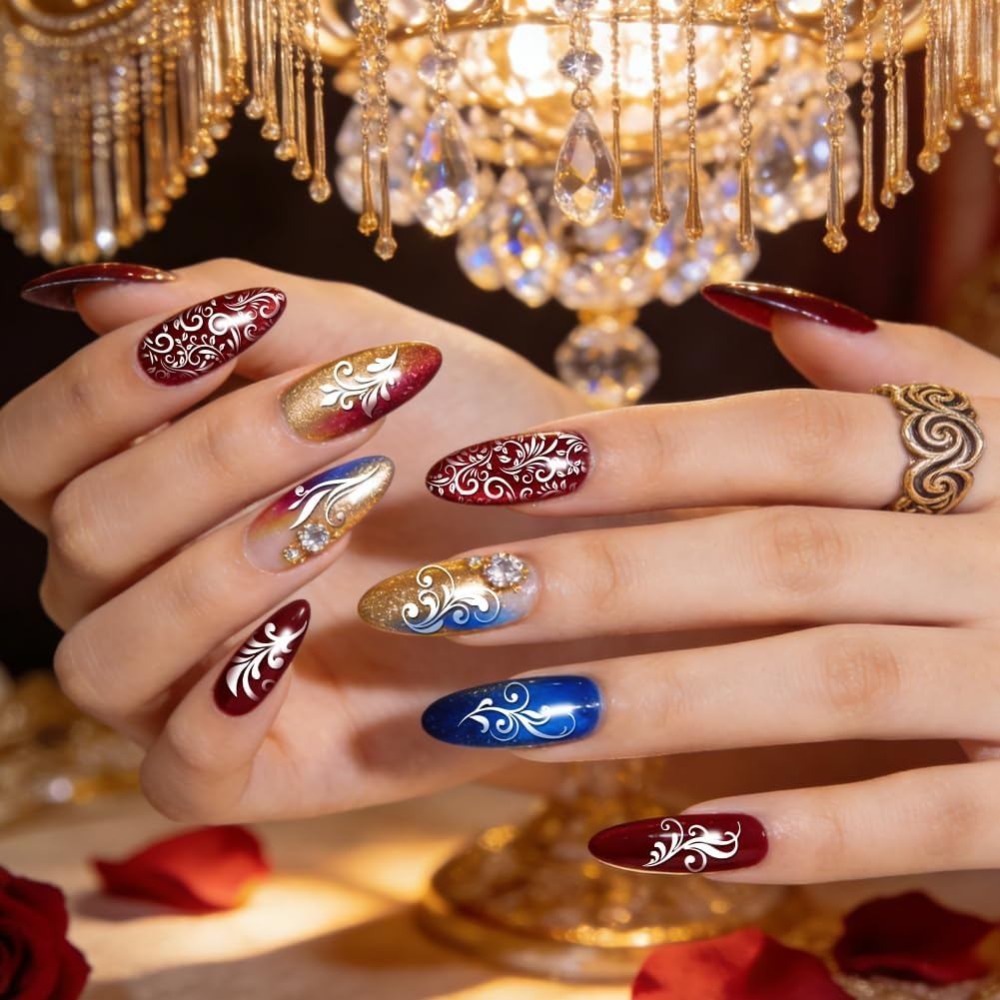 แผ่นปั๊มลายเล็บลายหมุน 4 ชิ้น  - Nail Art Inspo บทวิจารณ์และราคา