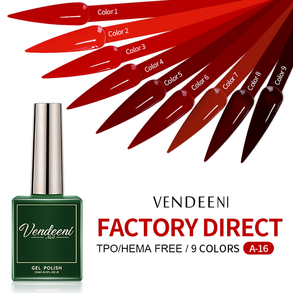เวนดีนี เจลทาเล็บสีไวน์แดง 9 ส - Nail Art Red Cherry บทวิจารณ์และราคา