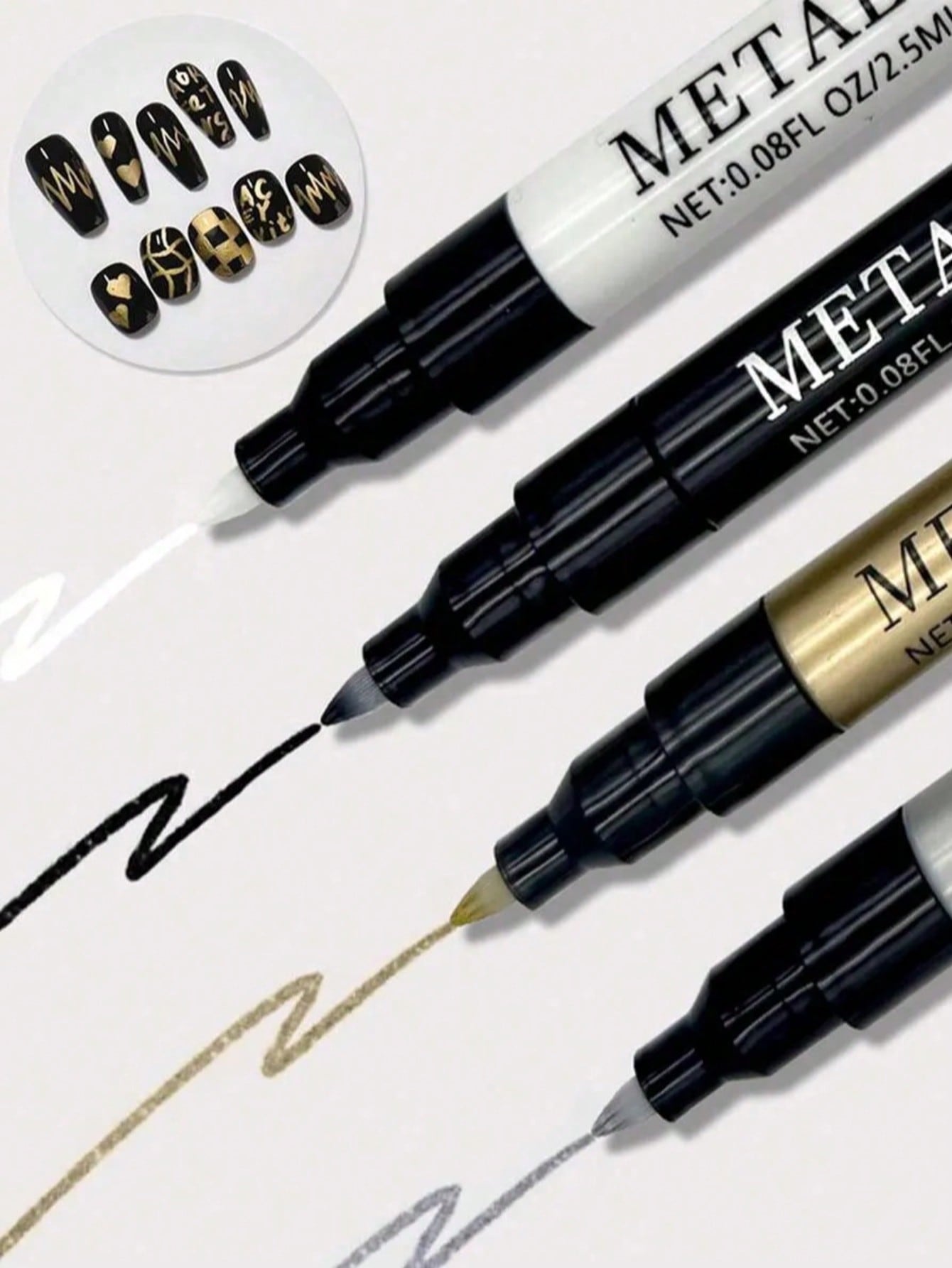 ปากกาเพ้นท์เล็บ 0.8 มม. 1 ชิ้น - Nail Art Gold บทวิจารณ์และราคา