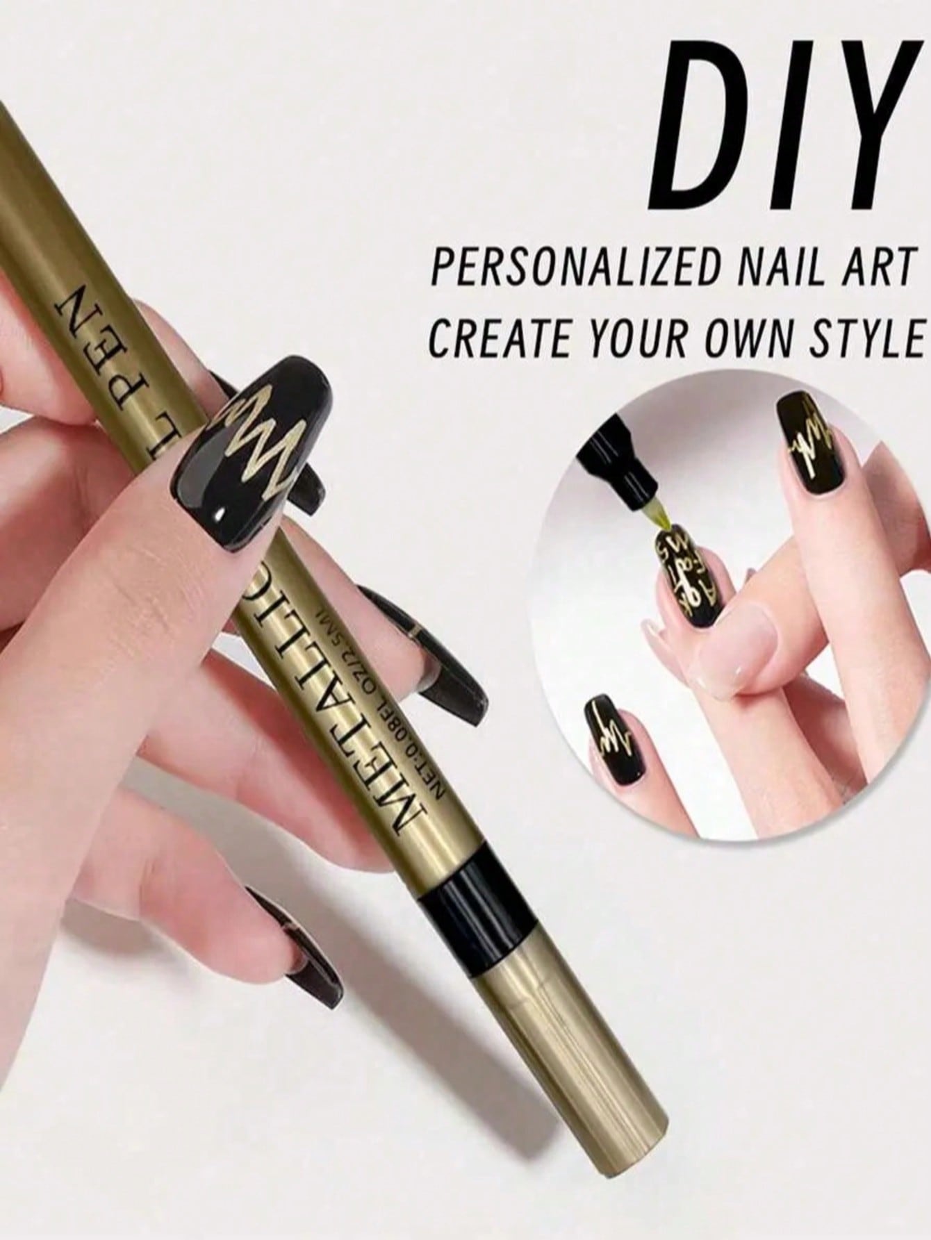 ปากกาเพ้นท์เล็บ 0.8 มม. 1 ชิ้น - Nail Art Gold บทวิจารณ์และราคา