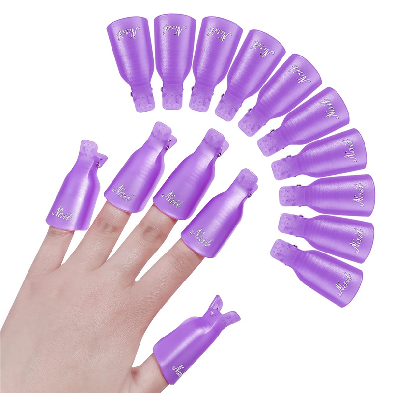 คลิปหนีบเล็บอะคริลิกพลาสติก 10 - Nail Art Gel Polish บทวิจารณ์และราคา
